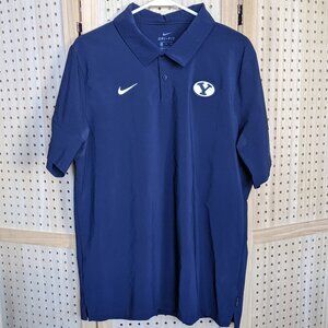 Nike Dri-Fit BYU branded collared shirt, polo/golf style shirt